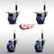 Service Caster 3'' SS Blue Poly Swivel 3/4'' Expanding Stem Caster Set 2 Total Lock Brakes, 4PK SCC-SSEXTTL20S314-PPUB-BLUE-2-S-2-34 - alternate 2
